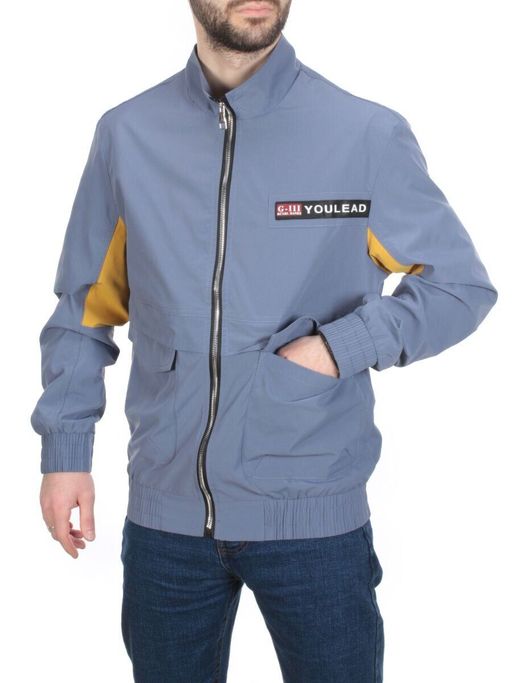 11133 GRAY/BLUE Ветровка мужская Bluoltre (100% полиэстер) - Fashion фото 3