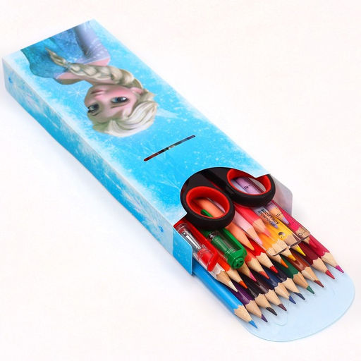 Цена за 5 шт. Пенал-футляр пластиковый, 75х195х25 мм, сборный, Холодное сердце - Disney фото 2