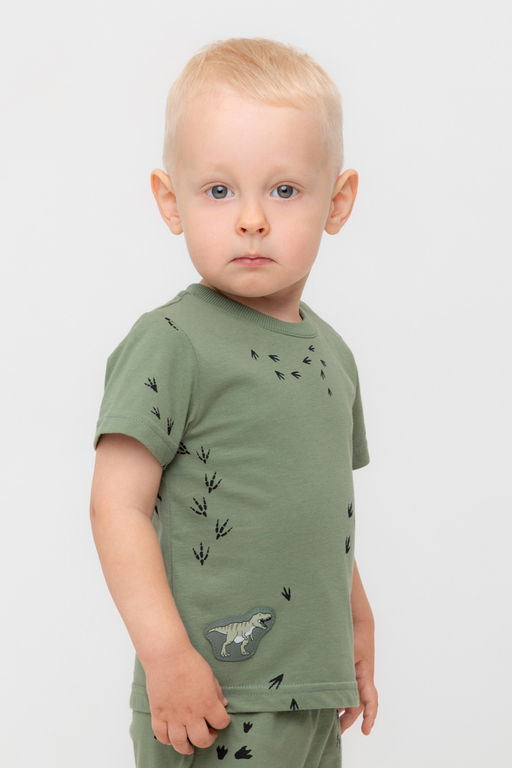 Crockid _ КР 302699/папоротник,следы динозавра к538 фуфайка (футболка) д/мал яс  фото 3