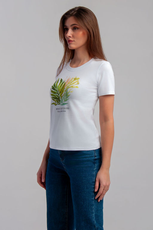 Арт. 3750 Футболка женская 42-50 (5 шт) Цвет:белый - Калинка фото 10