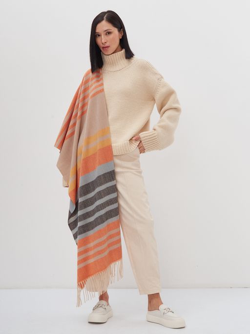 В составе шерсть. Большой теплый двусторонний палантин - Tantino фото 3