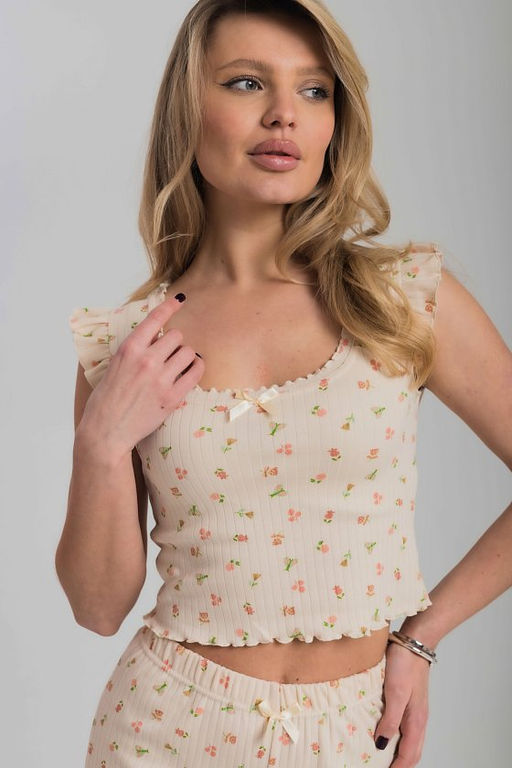 Пижама М325374бп бежевый/персиковый - Елена фото 6