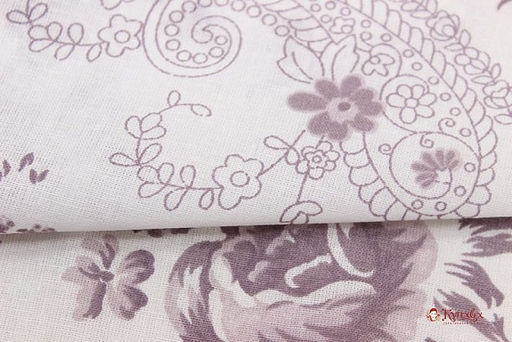 Поплин Цветочный туман на белом, ш.2.2м, хлопок-100%, 100гр/м.кв - Купава фото 4