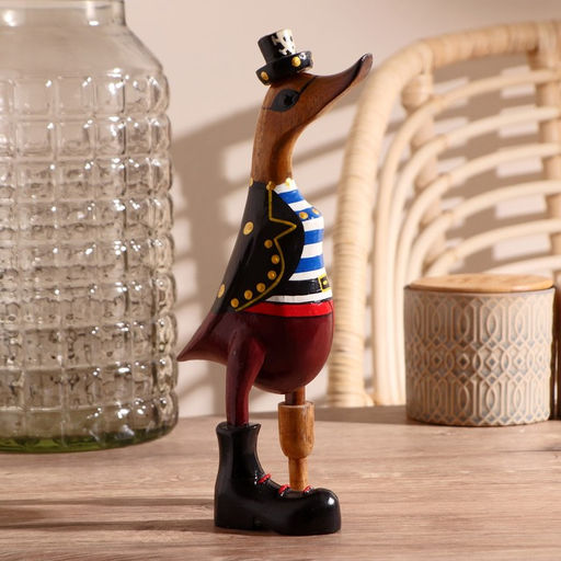 Сувенир «Утка Пират», 13×9×27 см, дерево