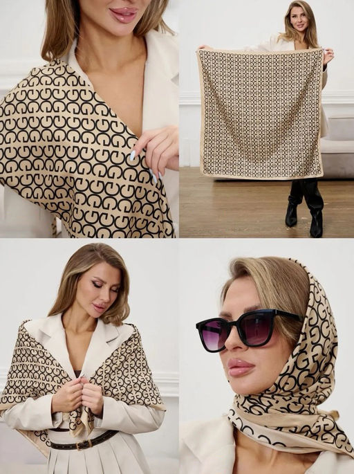 K13577 Платок (90/90см шелк) МУЛЬТИЦВЕТ_03