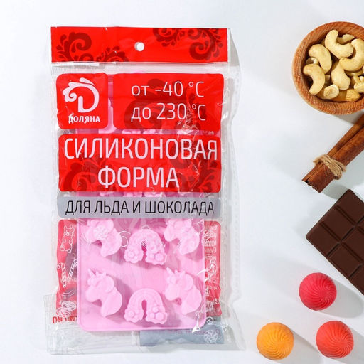 Форма для шоколада Доляна Сказка, силикон, 22?10.7?1.5 см, 12 ячеек, МИКС  фото 5