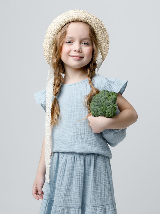 ТК 30003/нежно-голубой фуфайка-топ для дев