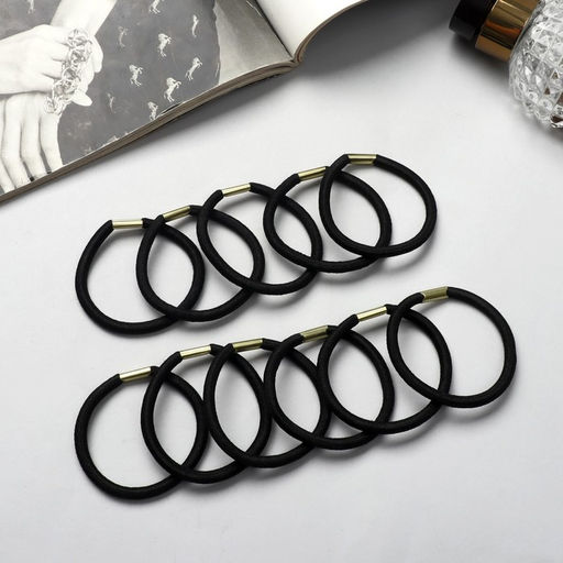 Цена за 3 шт. Резинки для волос «Классика», набор 12 шт., 4.5 см, чёрные