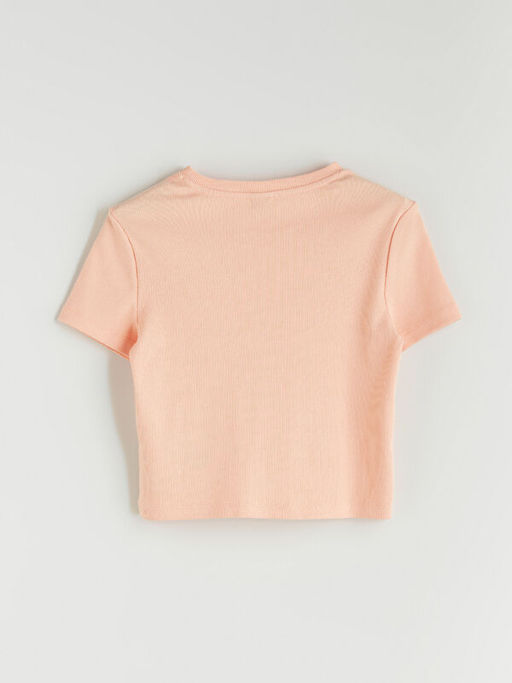 Bisiklet Yaka K?z ?ocuk Crop Ti??rt