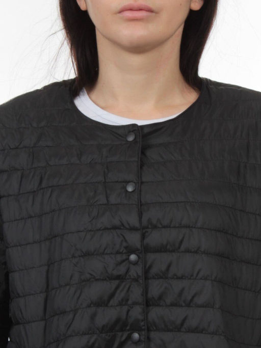K-527 BLACK Куртка демисезонная стеганая женская (70 гр. холлофайбер) - Fashion фото 4