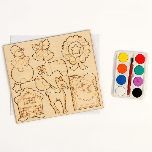 Роспись по дереву, магниты «Новый год»