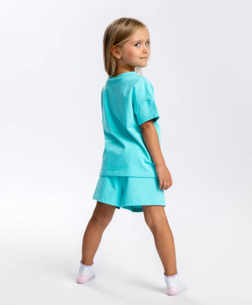 Пижама с принтом голубая Button Blue