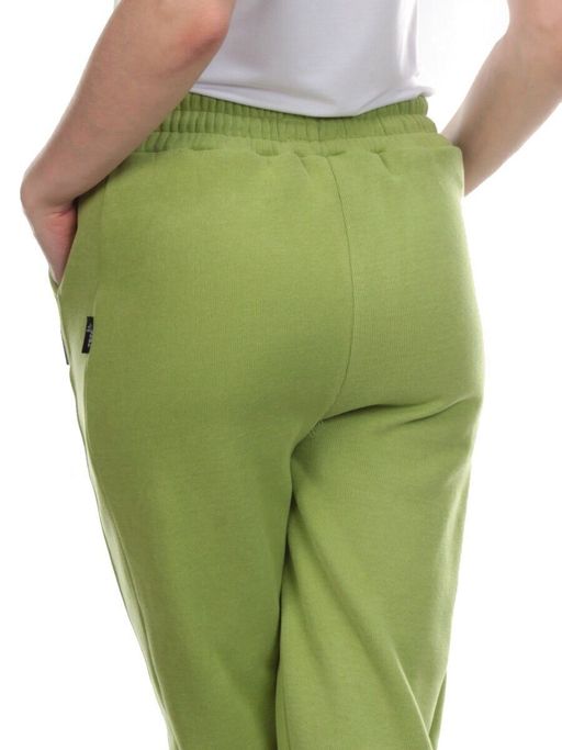 01 GREEN Брюки спортивные женские на флисе (100% хлопок) 7986