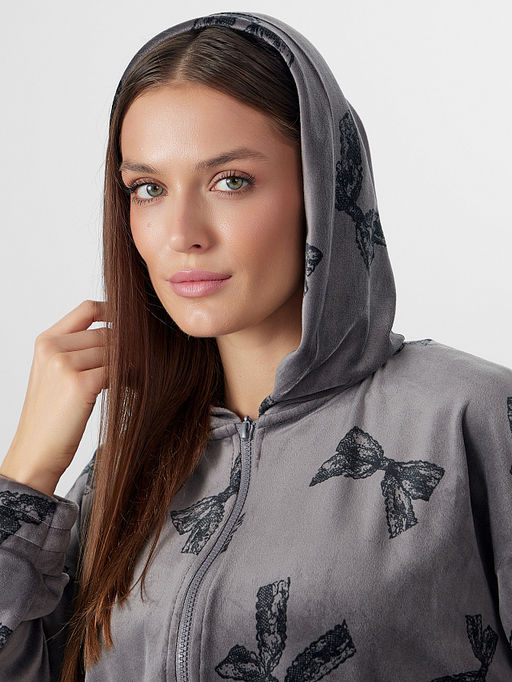 Комплект женский велюровый серый домашний - Mark formelle фото 4