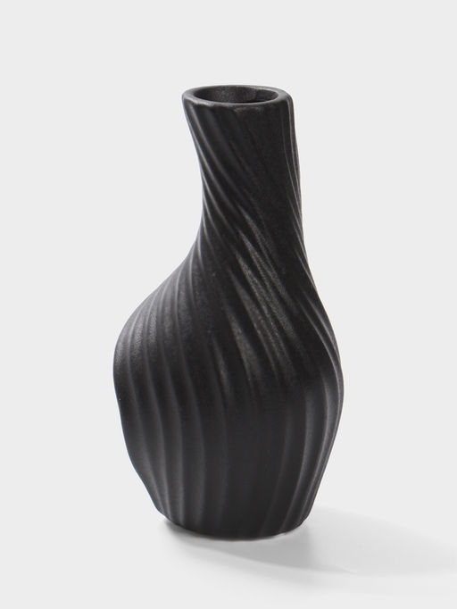 Ваза настольная керамика "Пласидо" 18х8 см, чёрный
