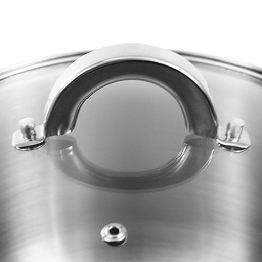 Кастрюля из нержавеющей стали Rondy 6л, д21см, h13,5см, стеклянная крышка, двойное капсулированное дно, подарочная коробка, Appetite (Китай) - Домашняя мода фото 2