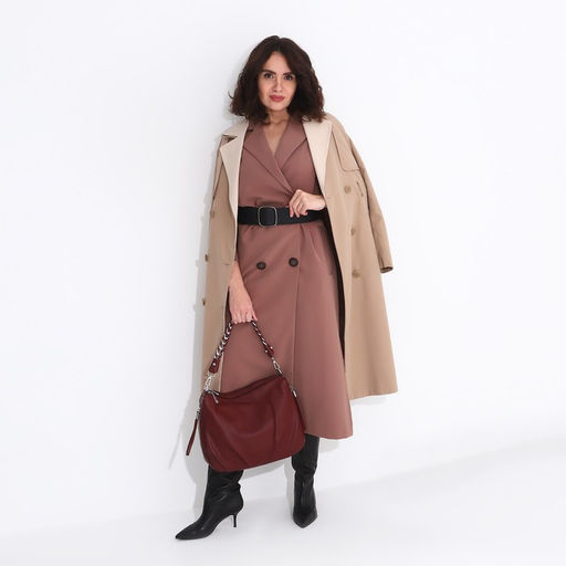 Сумка-мешок на молнии, цвет бордовый - Simaland фото 8