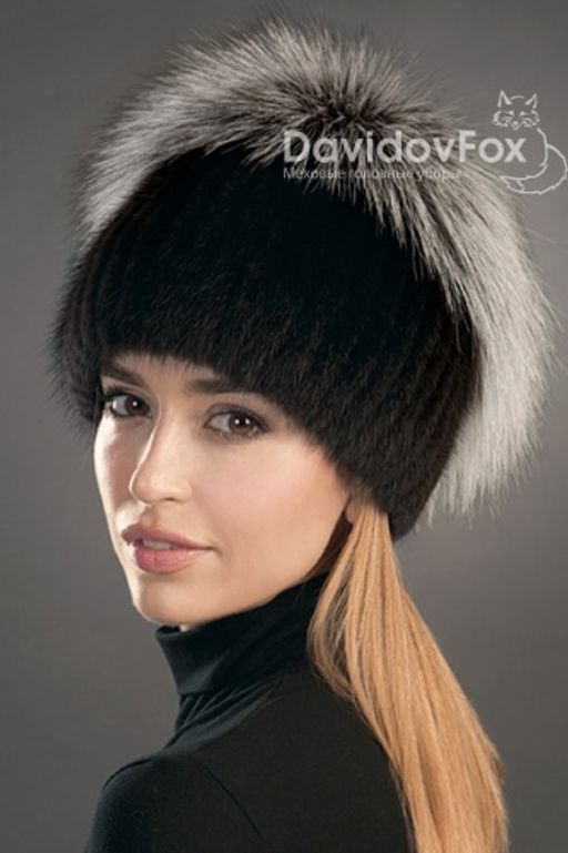 шапка Ромашка ондатра блэк