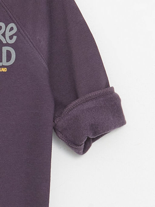 Bisiklet Yaka Uzun Kollu Bask?l? Erkek Bebek Sweatshirt - Waikiki фото 2