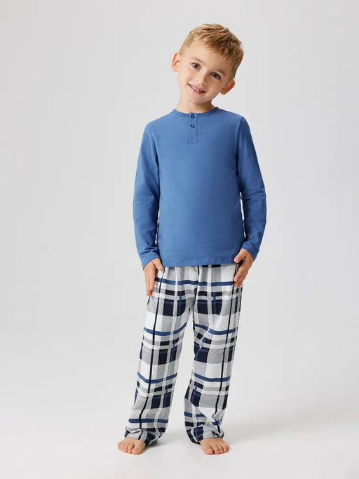 ACOOLA / Набор детский для мальчиков ((1)джемпер и (2)брюки) Pryanik синий  фото 7
