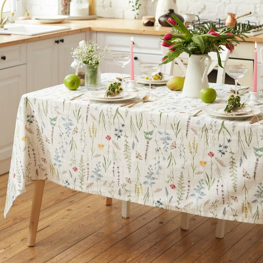 Скатерть «Этель» Wild flowers, 149×220 см, 100% хлопок,, репс 210 г/м²