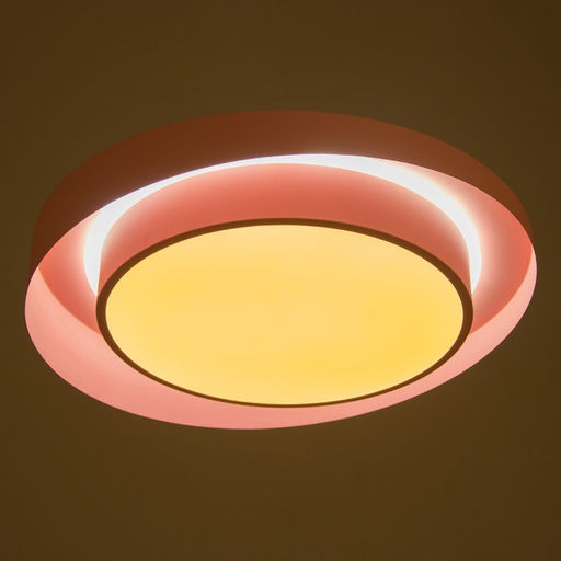 Люстра с ПДУ "Зефир" LED 120Вт 3000-6000К розовый 50х50х10 см BayerLux