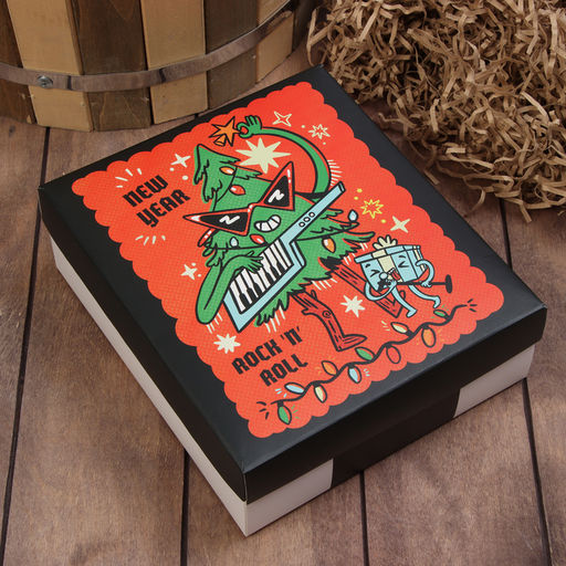 Набор новогодний подарочный Этель. Крутая ёлка, 7 предметов, полотенце, расчёска, щётка - массажёр