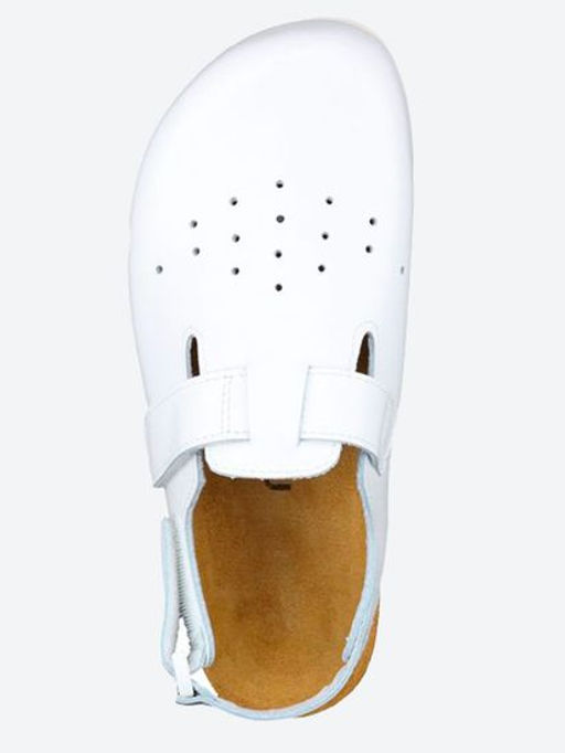 12 | Brankos Мужские медицинские сабо кожаные (белый перфорация) - Milka shoes&more фото 19