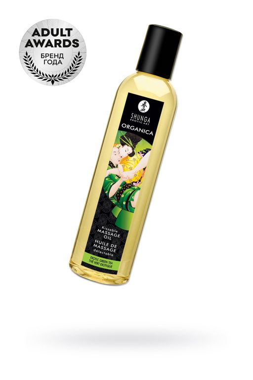 Масло для массажа Shunga Organica Exotic Green Tea, натуральное, расслабляющее, зеленый чай, 240 мл