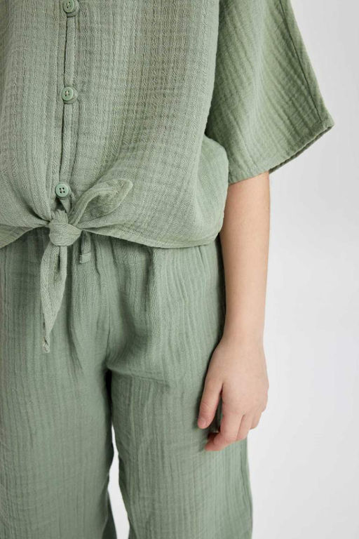 Блузка с коротким рукавом для девочки - Defacto фото 4