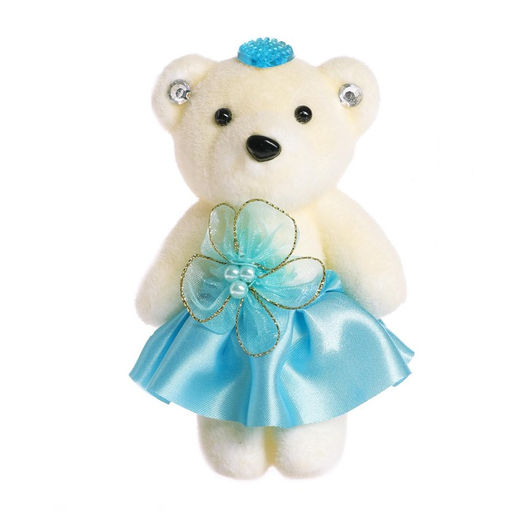 Цена за 12 шт. Игрушка из пенопласта «Мишка в юбочке», на ушках камушки, МИКС