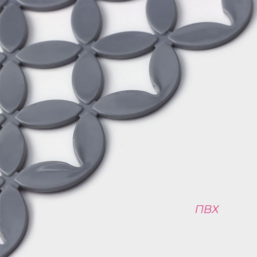 Коврик в раковину Доляна Кико, 2430 см, серый фото 2