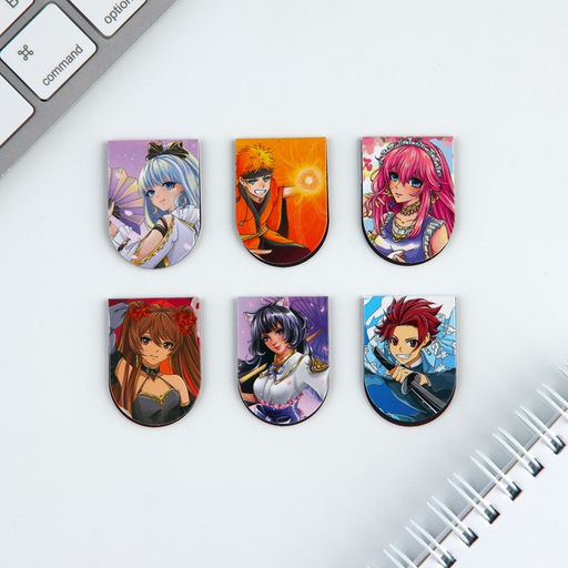 Закладки магнитные 6 штук на подложке Аниме микс - Artfox фото 3