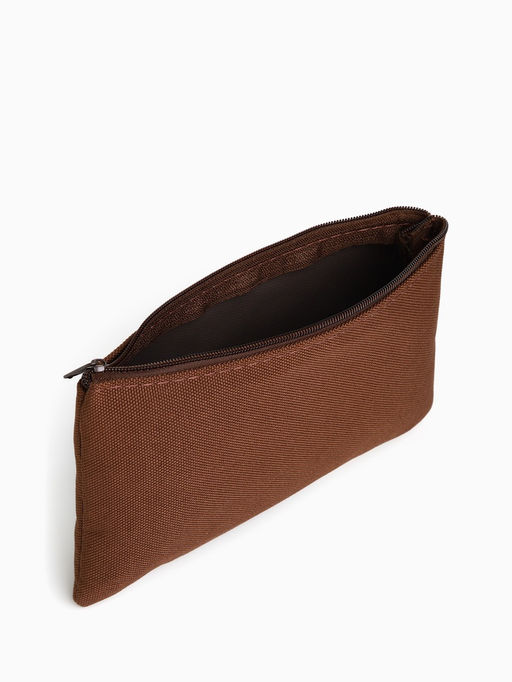 Цена за 3 шт. Косметичка-пенал на молнии, плоская, маленькая, коричневая - Simaland фото 3