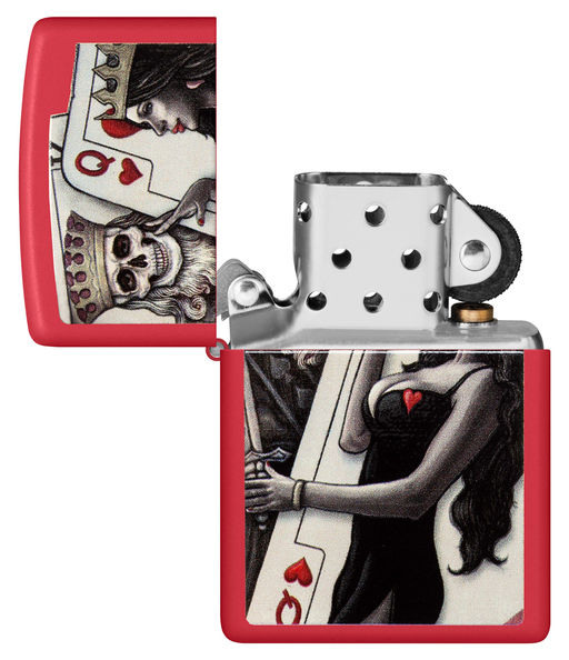 Зажигалка ZIPPO Король скелетов и королева красоты | Skull King Queen Beauty 48624