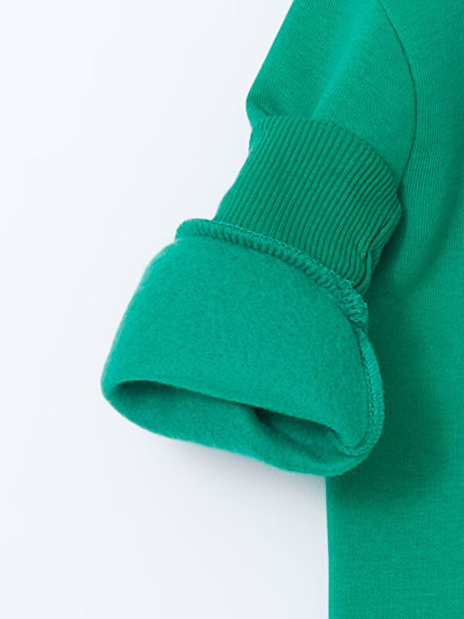 Bisiklet Yaka Bask?l? Erkek ?ocuk Sweatshirt