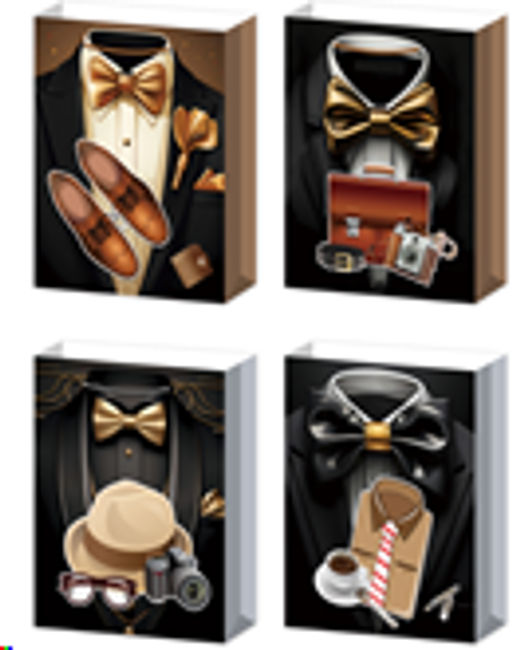 Пакет подарочный 30х41x11см 23 февраля / 1673-4 /уп 12/540/микс/128г/м2