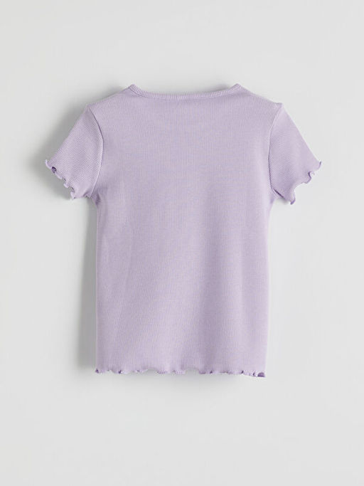 Bisiklet Yaka Kuromi Bask?l? K?z ?ocuk Ti??rt