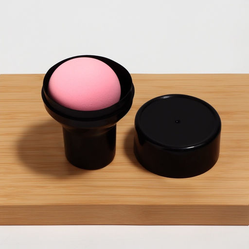 Цена за 2 шт. Спонж для макияжа с ручкой «Стик», d=4.1×3 см, в футляре, чёрный, розовый