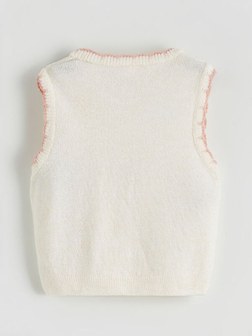 Kalp Nak??l? K?z ?ocuk Triko S?veter