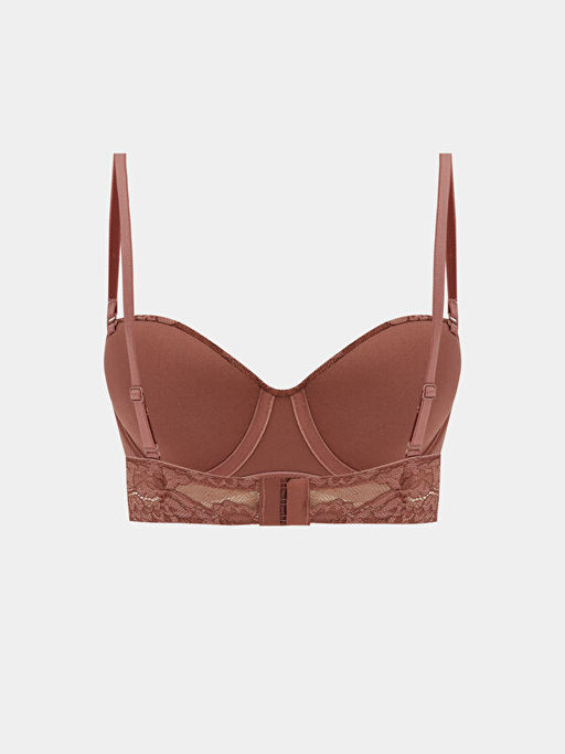 Balenli Dolgusuz Desenli Straplez S?tyen