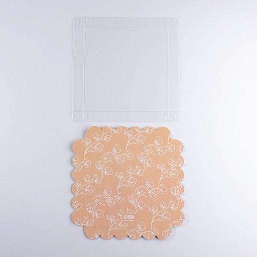 Цена за 5 шт. Коробка для печенья, кондитерская упаковка с PVC крышкой, «Уютный вечер», 21 х 21 х 3 см