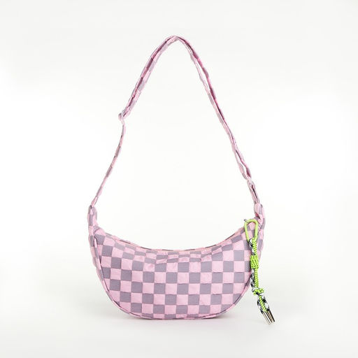 Сумка женская через плечо, розовая, 30×14×10 см