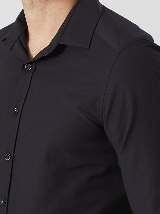 Slim Fit Uzun Kollu Poplin Erkek G?mlek