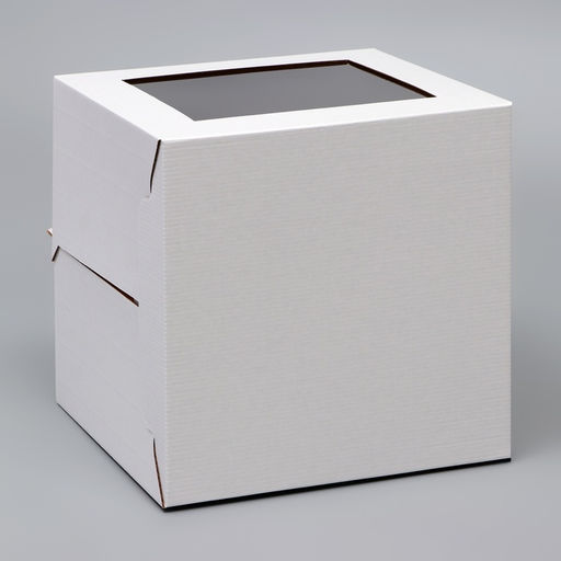 Кондитерская упаковка, с ручками, 2 окна, 28×28×30 см