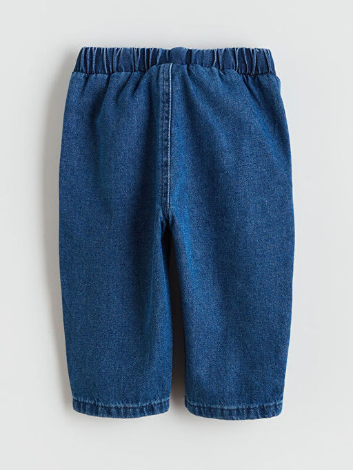 Beli Lastikli Erkek Bebek Jogger Denim Pantolon