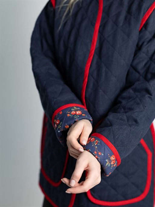 Жакет женский лен 100%, хлопок 100%, льняной утеплитель 100%