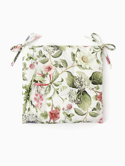Подушка на стул «Этель» Organic home, 42×42×7 см, белая