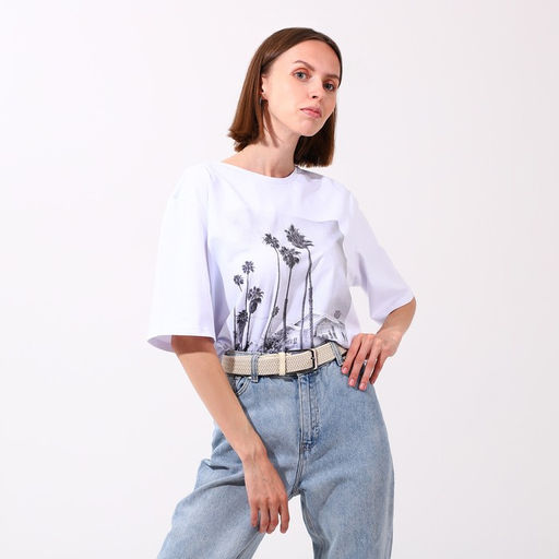 Ремень женский, ширина 3,5 см, плетёнка, пряжка металл, цвет бежевый - Simaland фото 3