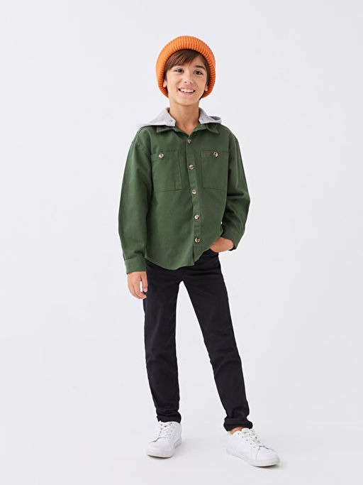 Super Skinny Fit Basic Gabardin Erkek ?ocuk Pantolon - Waikiki фото 2